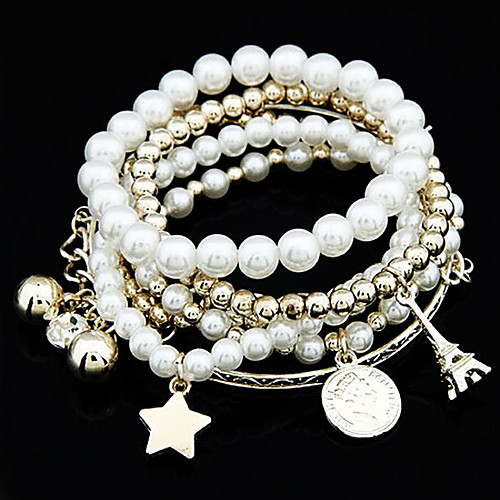 

6pcs Women's Bracelet Classic Wedding Birthday Vintage Theme European Trendy Casual / Sporty Ethnic French Alloy Bracelet Jewelry Gold / Silver For Date Festival