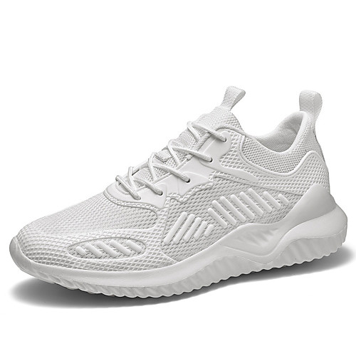 

Men's Spring & Summer Sporty Athletic Trainers / Athletic Shoes Running Shoes Mesh / Elastic Fabric Non-slipping Black / Beige