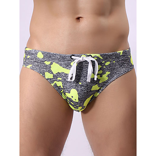 

Men's Basic Blushing Pink Orange Green Cheeky Bikini Bottoms Swimwear Swimsuit - Color Block Breathable S M L Blushing Pink