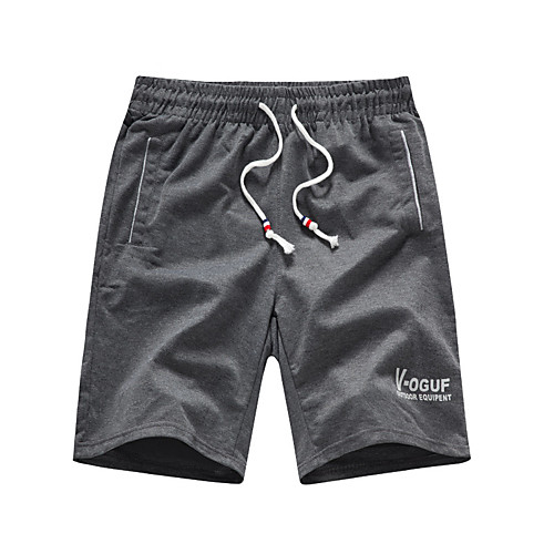 

Men's Sporty Basic Plus Size Loose Sweatpants Shorts Pants - Print Solid Colored Sporty Breathable Spring Summer Black Light gray Dark Gray US32 / UK32 / EU40 / US34 / UK34 / EU42 / US36 / UK36 / EU44
