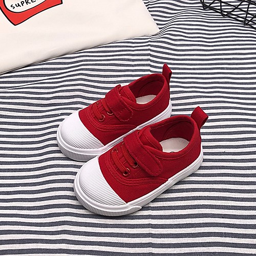 

Boys' Comfort Canvas Sneakers / Flats Big Kids(7years ) White / Black / Red Spring