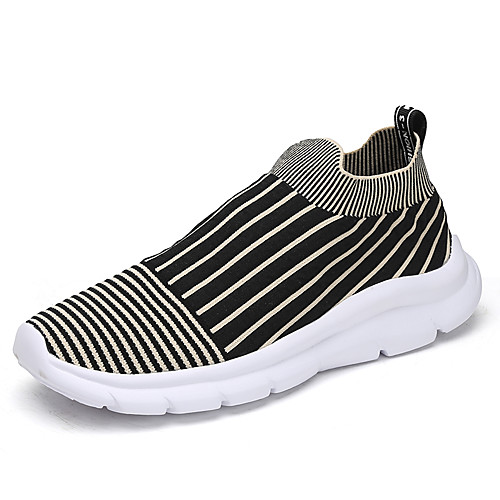 

Men's Fall / Spring & Summer Sporty / Casual Daily Outdoor Trainers / Athletic Shoes Running Shoes / Walking Shoes Tissage Volant Breathable Non-slipping Shock Absorbing Black and White / Black / Red