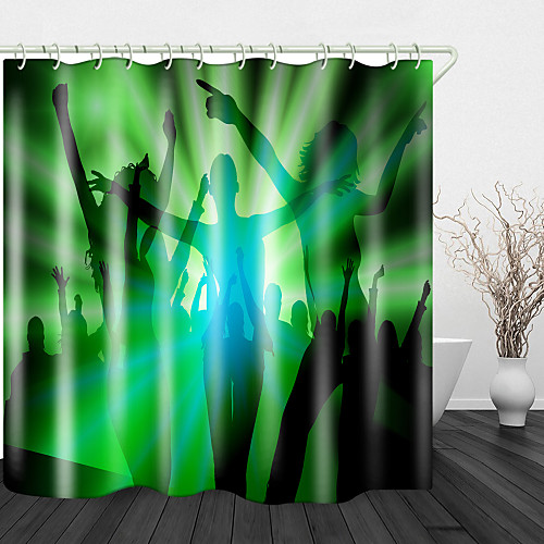 

Bathroom Shower Curtains & Hooks Rainbow Neoclassical Polyester Waterproof
