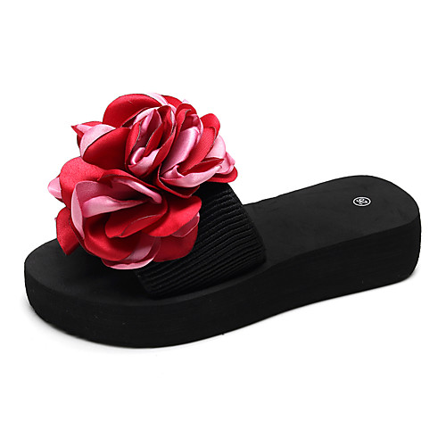 

Girls' Comfort / Flower Girl Shoes EVA(ethylene-vinyl acetate copolymer) Slippers & Flip-Flops Flat Sandals Little Kids(4-7ys) / Big Kids(7years ) Walking Shoes Split Joint Red / Pink Summer