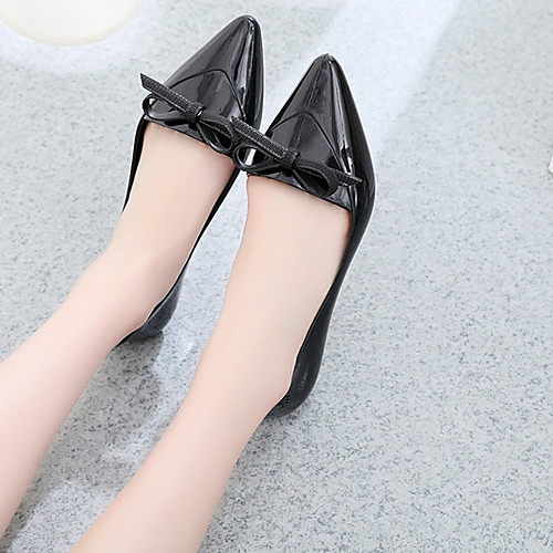 

Women's Flats Spring / Summer Flat Heel Pointed Toe Daily PU Almond / Black / Purple