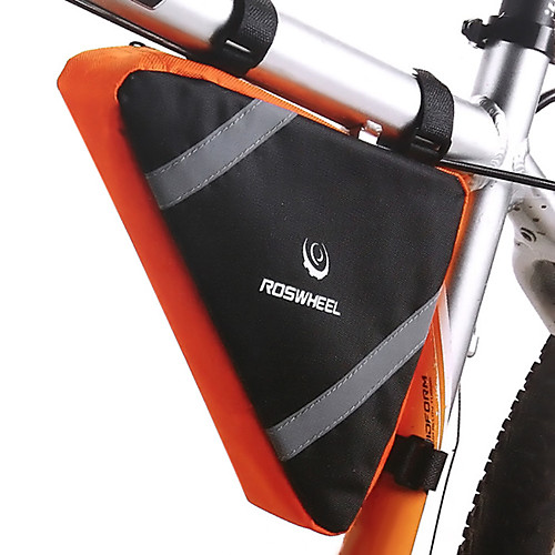 

2.6 L Bike Frame Bag Top Tube Multifunctional Reflective Waterproof Bike Bag Terylene Bicycle Bag Cycle Bag Similar Size Phones Outdoor Exercise