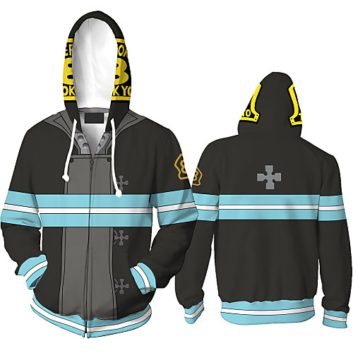 

Inspired by Fire Force Cosplay Costume Hoodie Polyster Print Printing Hoodie For Men's / Women's