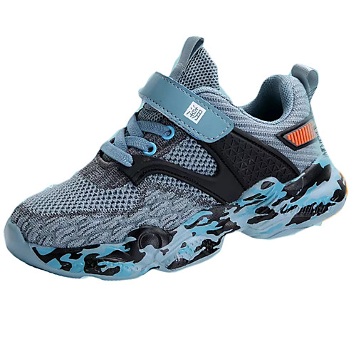 

Boys' Comfort Knit / PU Trainers / Athletic Shoes Big Kids(7years ) Running Shoes Black / Dark Blue / Gray Summer / Color Block