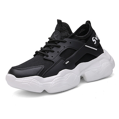 

Men's Summer / Fall Sporty / Casual Daily Outdoor Trainers / Athletic Shoes Running Shoes / Walking Shoes PU / Tissage Volant Breathable Non-slipping Height-increasing White / Black / Brown