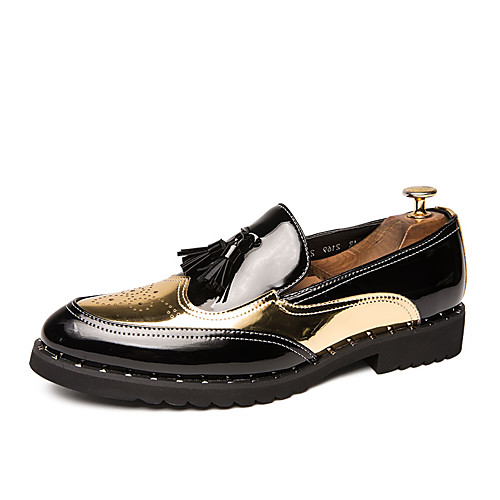 

Men's Summer / Fall Business / Classic Daily Office & Career Loafers & Slip-Ons Faux Leather Non-slipping Wear Proof Black / Gold / Silver / Tassel / Tassel