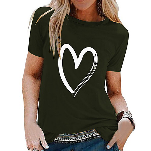 

Women's Geometric Print T-shirt - Cotton Daily White / Black / Yellow / Green / Light Blue