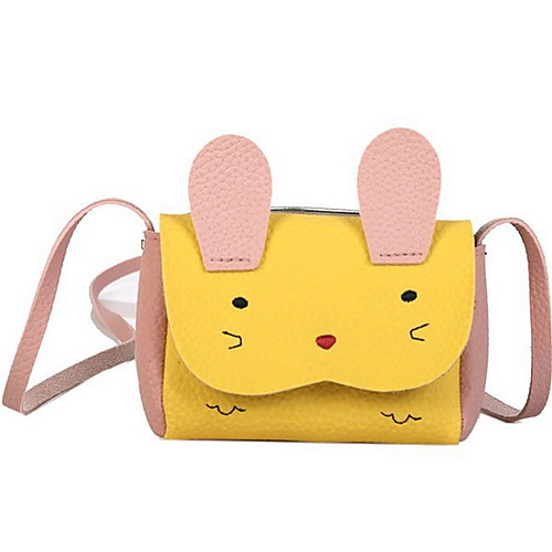 

Girls' Zipper PU Crossbody Bag Character White / Yellow / Blushing Pink