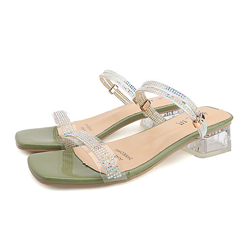 

Women's Sandals Summer Block Heel Open Toe Sweet Daily PU Almond / Red / Gold