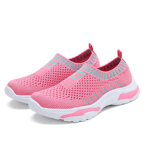 

Girls' Comfort Knit Trainers / Athletic Shoes Big Kids(7years ) Walking Shoes Split Joint Black / Fuchsia / Pink Spring / Summer
