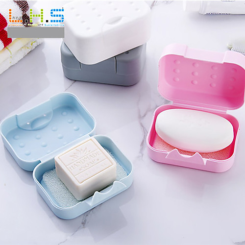 

Portable Mini Handy Bathroom Dish Plate Case Home Shower Outdoor Travel Hiking Holder Container Sealing Soap Box Random Color