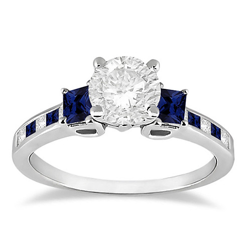 

Women's Ring Belle Ring AAA Cubic Zirconia 1pc Blue Copper Silver-Plated Irregular Statement Luxury Party Evening Gift Jewelry Geometrical Wearable
