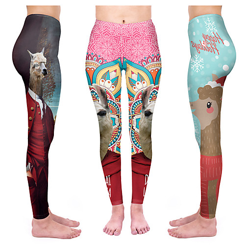 

Women's Yoga Pants 3D Print Purple Yellow Red Dark Purple Light Purple Elastane Yoga Running Fitness Tights Leggings Sport Activewear Quick Dry Tummy Control Butt Lift Moisture Wicking High Elasticity