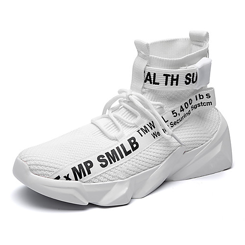 

Men's Fall / Spring & Summer Daily Outdoor Trainers / Athletic Shoes Running Shoes / Walking Shoes Tissage Volant Breathable Non-slipping Shock Absorbing White / Black