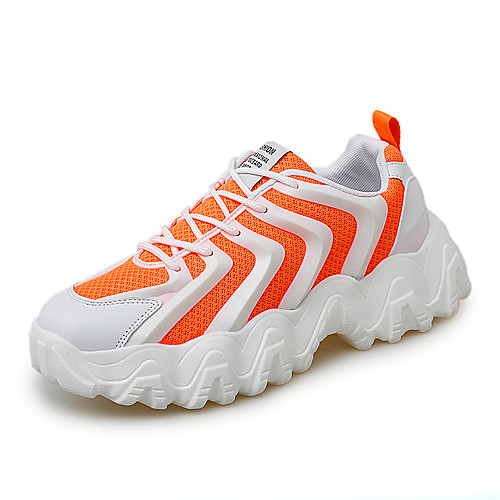 

Men's Summer / Fall Sporty / Casual Daily Outdoor Trainers / Athletic Shoes Walking Shoes PU / Tissage Volant Breathable Non-slipping Height-increasing Yellow / Orange / Green