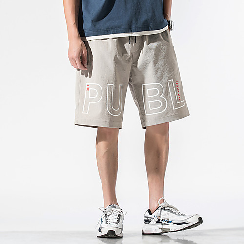 

Men's Sporty Basic Slim Shorts Cargo Pants - Solid Colored Patterned Cotton Summer Black Khaki Light Blue US32 / UK32 / EU40 / US34 / UK34 / EU42 / US36 / UK36 / EU44