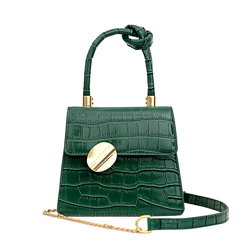 

Women's Chain Polyester / PU Top Handle Bag Solid Color White / Black / Red