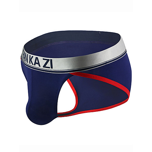 

Men's Basic Briefs Underwear - Normal Low Waist Red Blue Royal Blue S M L