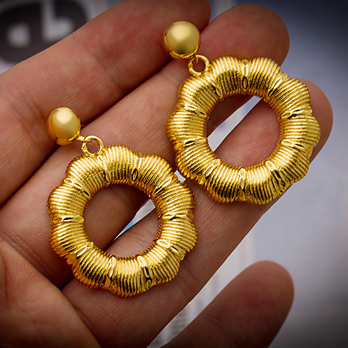 

Women's Drop Earrings Hoop Earrings Earrings Classic Holiday Fashion Wedding Luxury Classic Trendy Fashion Cute Gold Plated Earrings Jewelry Gold For Wedding Birthday Gift Formal Festival 1 Pair