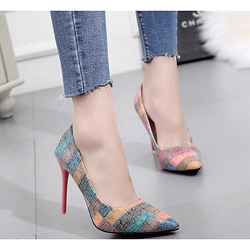 

Women's Heels Summer Stiletto Heel Pointed Toe Daily PU Orange / Blue