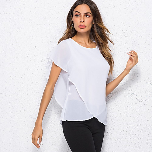 

Women's Solid Colored Blouse Daily White