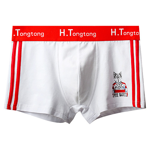 

Men's Sports Underwear Boxer Brief Trunks 1pc Side-Stripe Cotton Sports Shorts Underwear Shorts Bottoms Running Walking Jogging Training Breathable Soft Stripes Fashion Black Red Army Green Orange