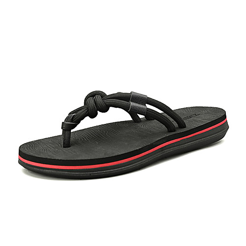 

Men's Summer Classic / British Daily Outdoor Slippers & Flip-Flops Walking Shoes Cotton Breathable Wear Proof Black / Khaki / Brown