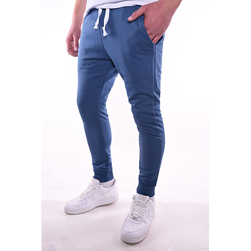 

Men's Jogger Pants Joggers Running Pants Track Pants Sports Pants 1pc Drawstring Cotton Sports Bottoms Running Walking Jogging Training Breathable Moisture Wicking Soft Solid Colored Fashion Black