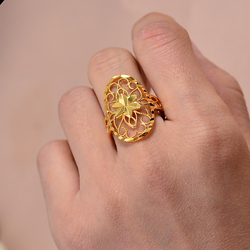 

Women's Ring Wedding Ring Belle Ring 1pc Gold Gold Plated Irregular Statement Stylish Luxury Wedding Party Evening Jewelry