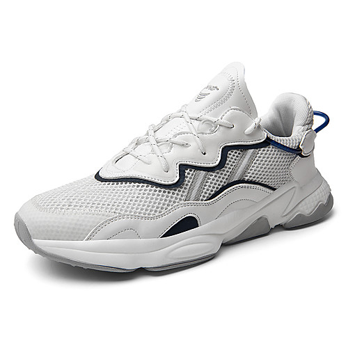 

Men's Fall Sporty / Casual Daily Outdoor Trainers / Athletic Shoes Running Shoes / Walking Shoes Mesh Breathable Non-slipping Shock Absorbing White / Black / Orange Color Block