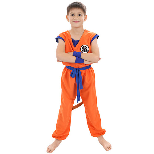 

Inspired by Dragon Ball Anime Cosplay Costumes Japanese Cosplay Suits Top Pants Waist Belt For Boys' / Wrist Brace