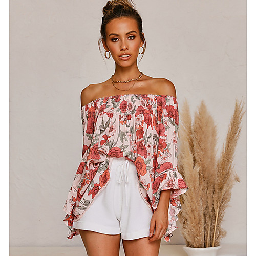 

2020 SUMMER Off The Shoulder Floral Print Top