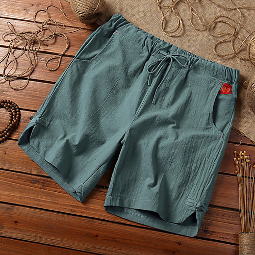 

Men's Basic Slim Shorts Pants - Solid Colored Drawstring Black Khaki Green US32 / UK32 / EU40 / US34 / UK34 / EU42 / US36 / UK36 / EU44