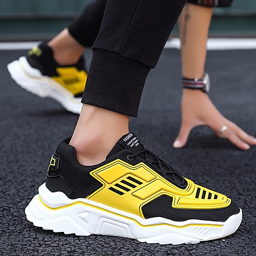 

Men's Spring & Summer / Fall & Winter Casual Daily Trainers / Athletic Shoes Canvas Black / Yellow / Red