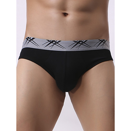 

Men's Basic Briefs Underwear - Normal Mid Waist White Black Blue S M L