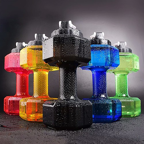 

Dumbbell cup Sport Bottle PP Portable Sport Drinkware 2L with lid