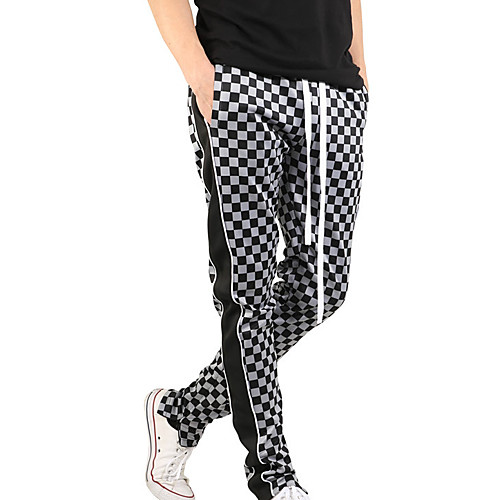 

Men's Basic Slim Chinos Pants - Plaid / Checkered White Yellow Light gray US32 / UK32 / EU40 / US34 / UK34 / EU42 / US36 / UK36 / EU44