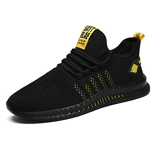 

Men's Fall / Spring & Summer Sporty / Casual Daily Outdoor Trainers / Athletic Shoes Running Shoes / Walking Shoes Tissage Volant Breathable Non-slipping Shock Absorbing Black / White / Black