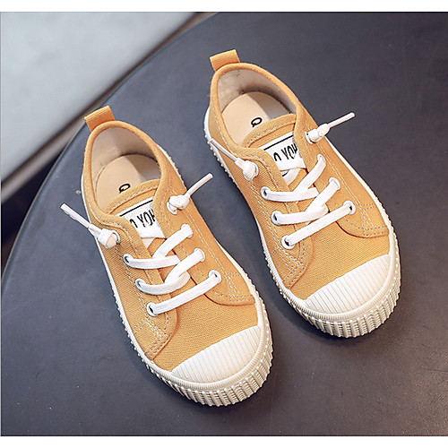 

Boys' / Girls' Comfort Canvas Sneakers / Flats Little Kids(4-7ys) White / Black / Yellow Spring / Fall