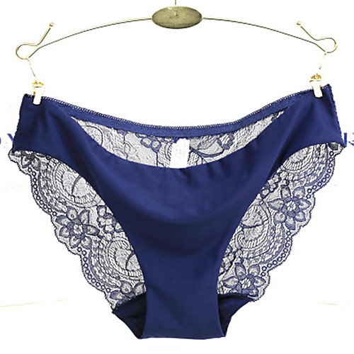 

Women's Lace Brief Low Waist Wine Light Blue Light Brown One-Size