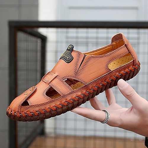 

Men's Summer Outdoor Sandals PU Non-slipping Dark Brown / Black / Brown