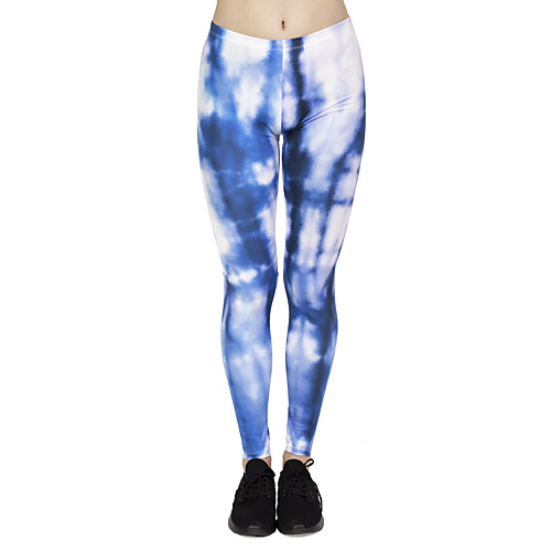 

Women's Yoga Pants Tie Dye White Purple Red Blue Black / White Elastane Yoga Running Fitness Tights Leggings Sport Activewear Quick Dry Tummy Control Butt Lift Moisture Wicking High Elasticity Skinny