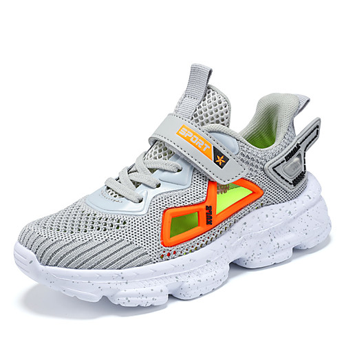 

Boys' Novelty Knit Trainers / Athletic Shoes Big Kids(7years ) Walking Shoes Buckle Gold / Green / Gray Summer / Color Block