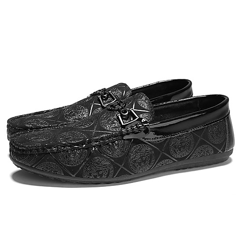 

Men's Spring & Summer / Fall & Winter Casual Daily Outdoor Loafers & Slip-Ons Walking Shoes Faux Leather / PU Breathable Waterproof Non-slipping Black / Gray Slogan
