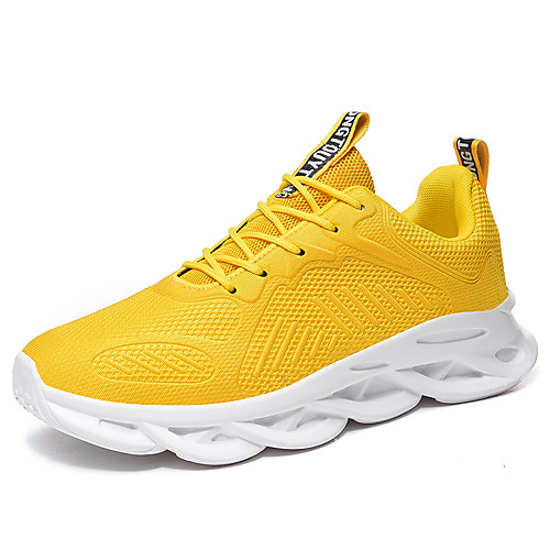 

Men's Fall / Spring & Summer Sporty / Casual Daily Outdoor Trainers / Athletic Shoes Running Shoes / Walking Shoes Synthetics Breathable Non-slipping Shock Absorbing White / Black / Yellow 3D