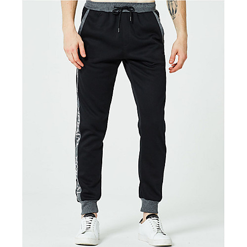 

Men's Sporty Street chic Slim Chinos Sweatpants Pants - Solid Colored Patterned Sporty Black Gray US32 / UK32 / EU40 / US34 / UK34 / EU42 / US36 / UK36 / EU44 / Drawstring